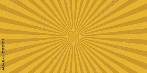 Warm golden yellow and darker yellow radial sunburst pattern with alternating stripes emanating from the center, offering a rich and inviting graphic design backdrop