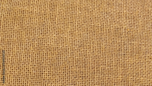 Coarse natural burlap fabric.