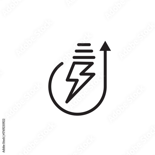 Peak demand icon symbolizing maximum electrical load and usage spikes, representing modern energy management, specialized grid stress mitigation, and operational cost optimization systems.