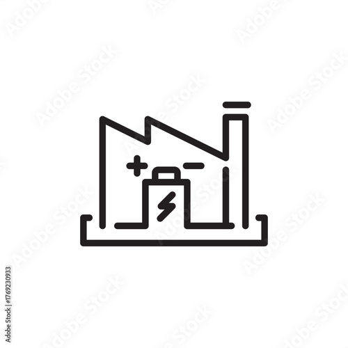 Off-Grid Manufacturing icon symbolizing self-sufficient industrial operations, representing modern energy independence, specialized local power generation, and distributed resilience systems.