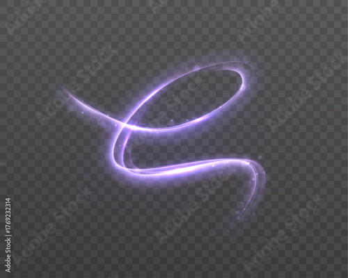 A vibrant purple magical light effect with a vibrant swirl for creating magical, enchanting effects. This light effect can be used on both light and dark backgrounds.