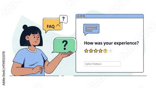 Customer feedback Review experience, FAQ, questionnaire form