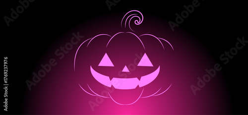 grafica, sfondo, cartolina, post, zucca, halloween, stilizzata, 