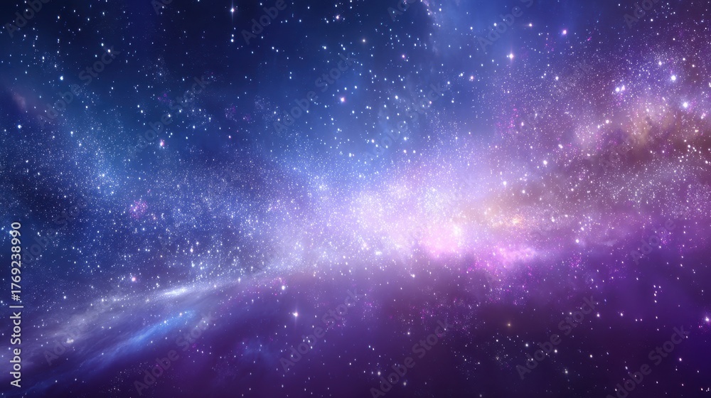 Naklejka premium Vast Colorful Galaxy with Stars and Cosmic Elements in Space