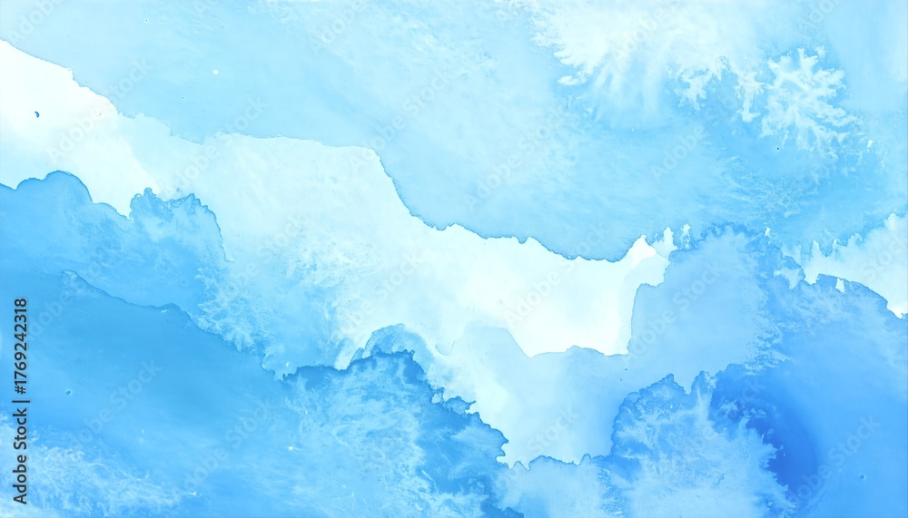 Fototapeta premium Abstract Blue Watercolor Background Texture Design.