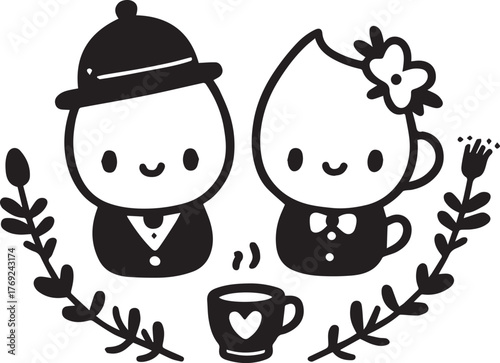  Couple Dolls Holding Hands Romantic Love Toy Figurines