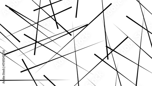 Abstract white background with random black lines, nervures de Feuillet mores, fond rectangle and geometric.