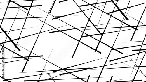 Abstract lines in black and white tone of many squares and rectangle shapes, Metal grid isolated on the white background.  