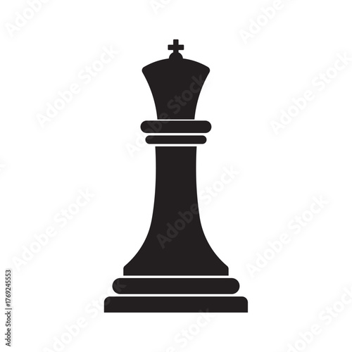 chess king flat icon vector
