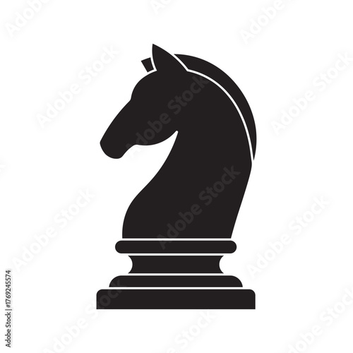 chess horse flat icon vector
