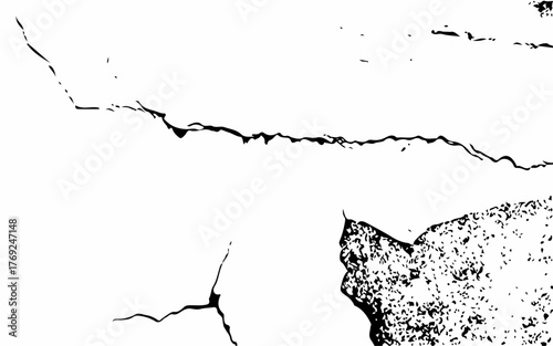 White black grey concrete wall, floor with cracks, texture background, cracked paint	