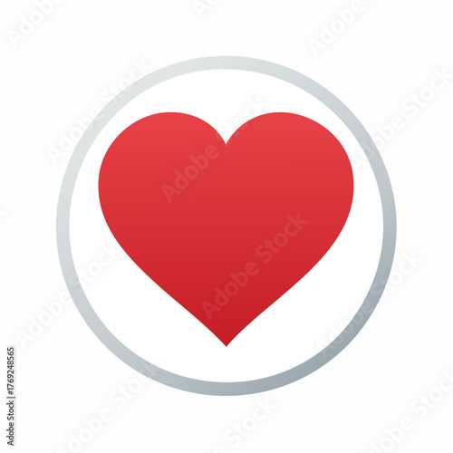 Free Download Heart Symbol in Circle Icon Love, Affection, and Support Sign for Websites, Social Media, and Design Projects - GFXLoad