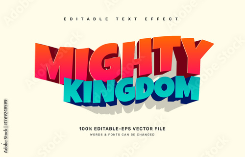 Mighty kingdom editable text effect template