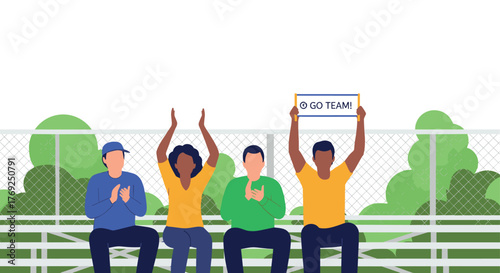 Fans Cheer For Their Favorite Team At A Sporting Event