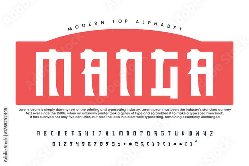 Asian calligraphy style font vector typeface alphabet typeset