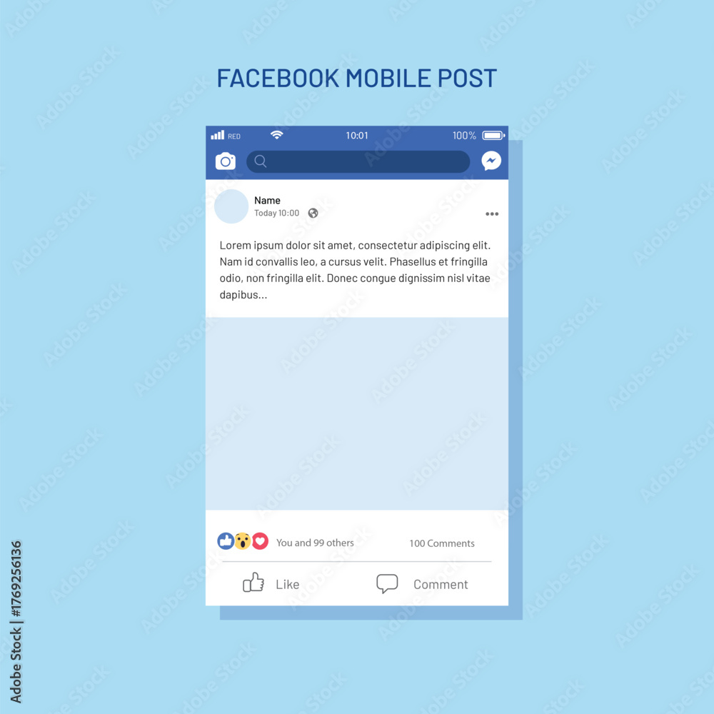 Obraz premium Facebook Mobile Post