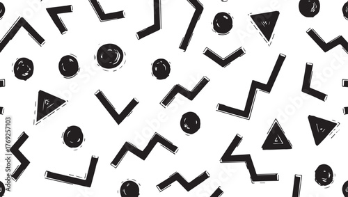 Black & White Geometric Doodle Pattern

Abstract Retro Shapes Seamless Design

Monochrome Minimalist Geometry Background