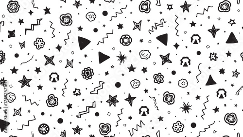 Black & White Geometric Doodle Pattern

Abstract Retro Shapes Seamless Design

Monochrome Minimalist Geometry Background