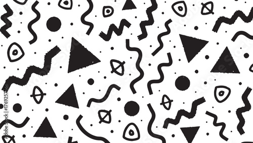 Black & White Geometric Doodle Pattern

Abstract Retro Shapes Seamless Design

Monochrome Minimalist Geometry Background
