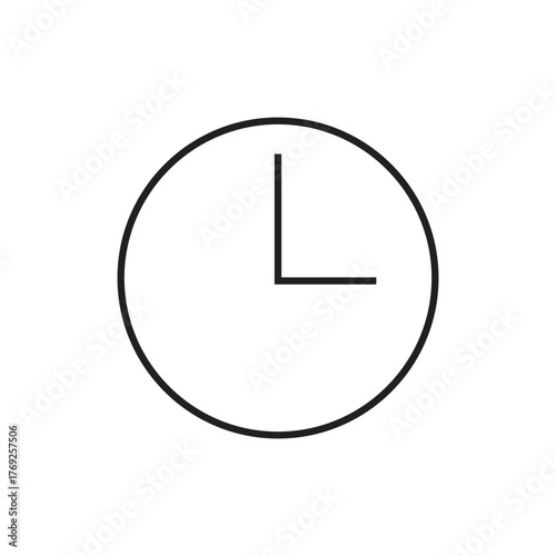 Free Download Clock face icon. Time measurement symbol. Analog watch Vector circle. Deadline schedule element. - GFXLoad