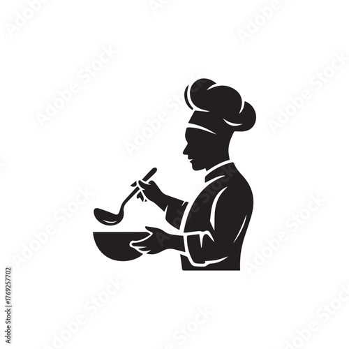 PrintProfessional Cook in Toque Blending Icon