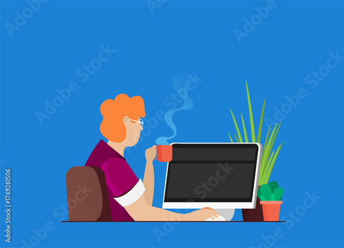 Software development and programming, program code on laptop screen, big data processing, computing isometric