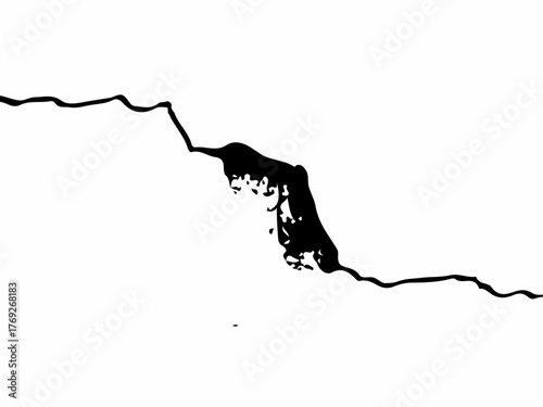 old crack wall background crack vector, grunge texture. cracked ground, ground distress texture, damage texture. old wall background crack vector, grunge texture.