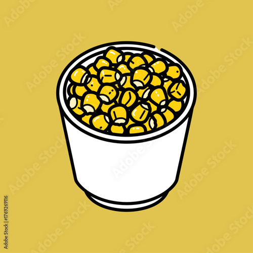 Sweet corn icon logo flat vector design
