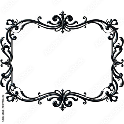 decorative frame with floral ornament