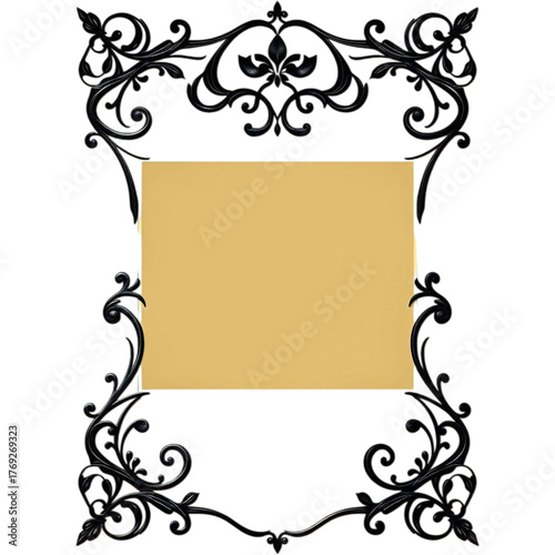 gold frame with floral ornament