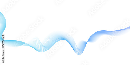 Blue wave lines on white background.abstract blue lines pattern or wavy stripes for business background, Curve wave seamless pattern. Line art striped graphic template,	