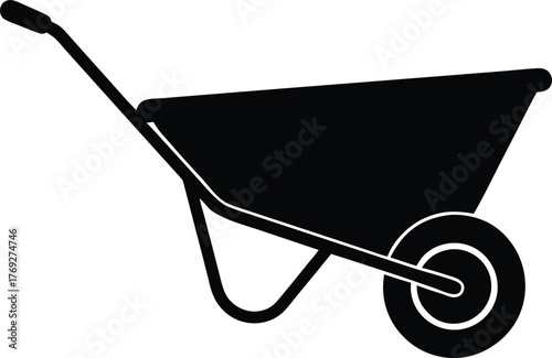 Wheelbarrow logo template for gardening