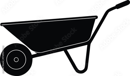 Wheelbarrow vector icon