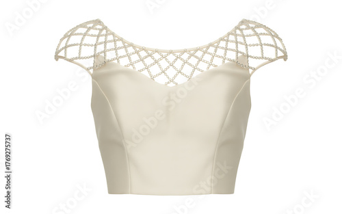 Beaded top isolated on transparent background