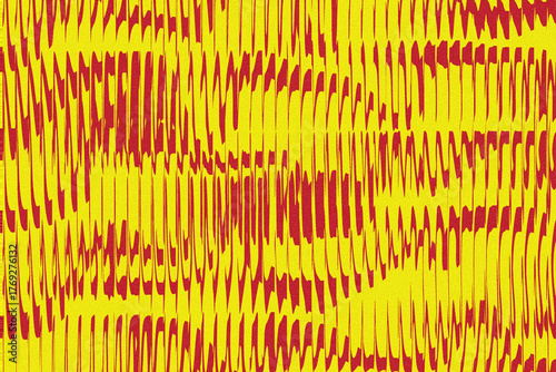 Vibrant abstract yellow and red vertical stripes textured pattern background graphic design