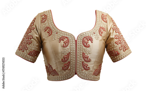 Golden blouse isolated on transparent background
