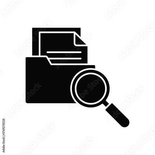 Search File Vector Icon which can easily modify or edit
