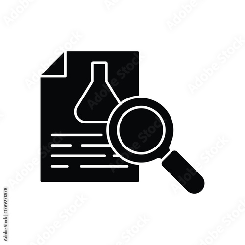 Chemical Report Vector Icon which can easily modify or edit