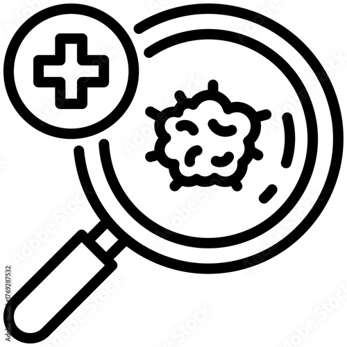 oncology icon isolated on white background. vector illustration icon for injury services dan health care