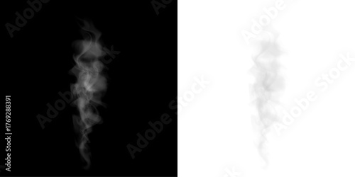 Realistic white fog smoke vapor effect overlay PNG