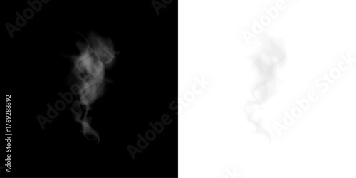 Floating white smoke fog mist overlay transparent PNG