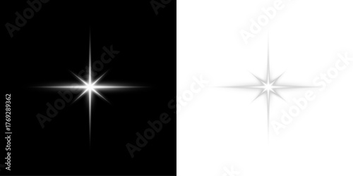 White sunlight glow flare rays transparent overlay PNG.
