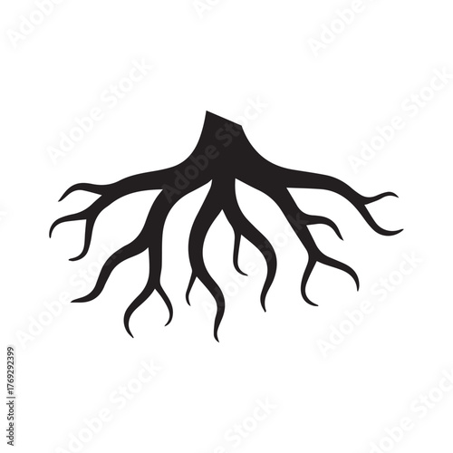 Tangled root art symbolizing natural complexity chaos and life energy