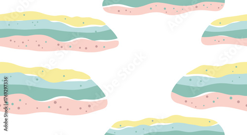 Pastel geology abstract vector pattern creating a playful yet comforting visual experience