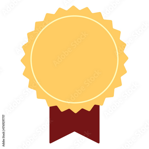 シンプルでメダルの勲章のイラスト