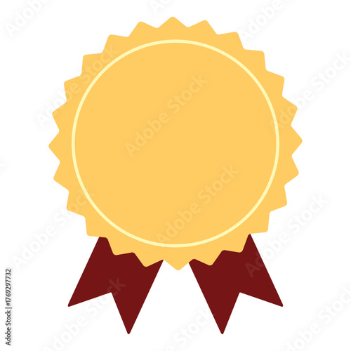 シンプルでメダルの勲章のイラスト