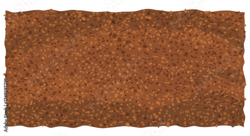 Detailed brown speckled texture simulating soil or ground with a variety of specks for visual depth