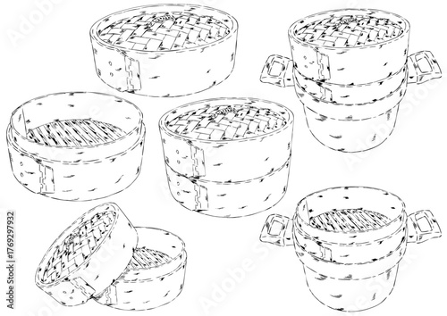 せいろ6種　鉛筆