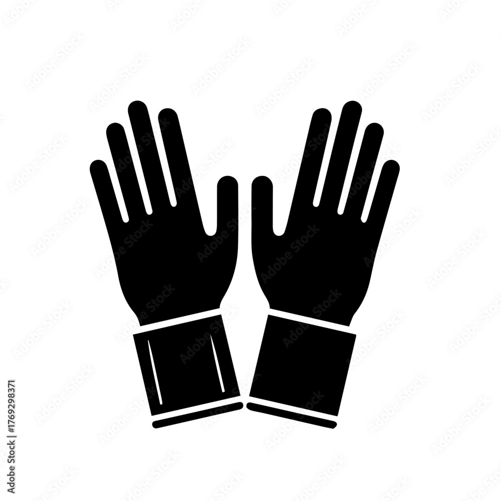 Fototapeta premium Baseball Sports Gloves Vector Illustration
