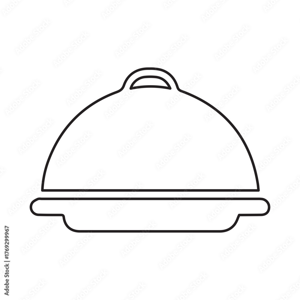 Fototapeta premium Meal Serving Cloche Icon